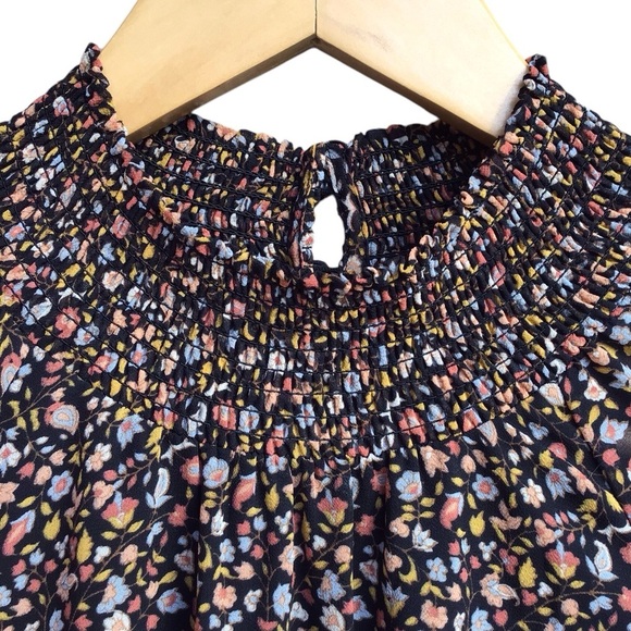 Madewell (Re)sourced Georgette Smocked Midi Dress in Folktale Paisley Size XS - Picture 10 of 14